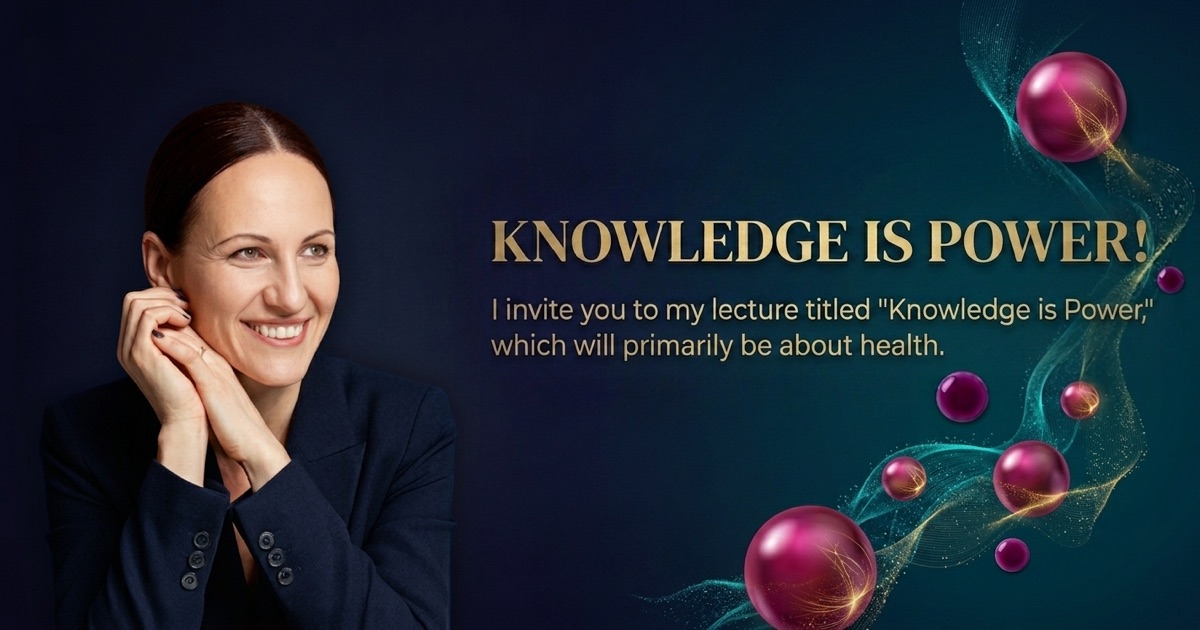 Knowledge is power! — Join my live talk, primarily about health.